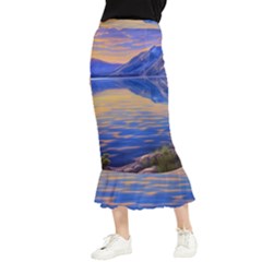 Dramatic Sunset Maxi Fishtail Chiffon Skirt by GardenOfOphir