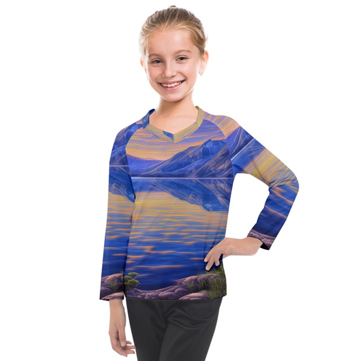 Dramatic Sunset Kids  Long Mesh Tee