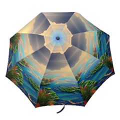 Exquisite Sunset Folding Umbrellas by GardenOfOphir