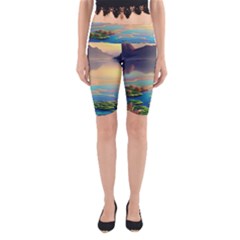 Exquisite Sunset Yoga Cropped Leggings by GardenOfOphir