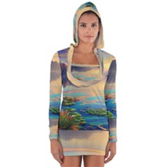 Exquisite Sunset Long Sleeve Hooded T-shirt by GardenOfOphir