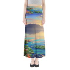 Exquisite Sunset Full Length Maxi Skirt by GardenOfOphir