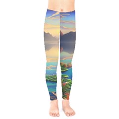 Exquisite Sunset Kids  Leggings by GardenOfOphir