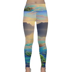 Exquisite Sunset Lightweight Velour Classic Yoga Leggings by GardenOfOphir