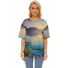 Exquisite Sunset Oversized Basic Tee by GardenOfOphir