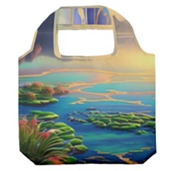 Exquisite Sunset Premium Foldable Grocery Recycle Bag by GardenOfOphir