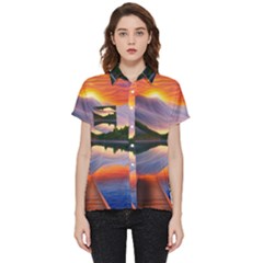 Flaming Sunset Short Sleeve Pocket Shirt