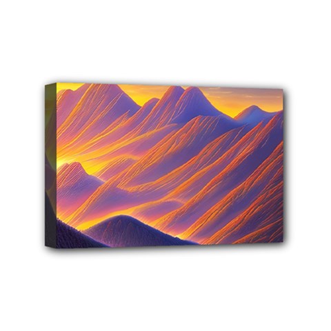 Great Sunset Mini Canvas 6  X 4  (stretched) by GardenOfOphir