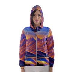 Great Sunset Women s Hooded Windbreaker by GardenOfOphir