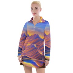 Great Sunset Women s Long Sleeve Casual Dress by GardenOfOphir