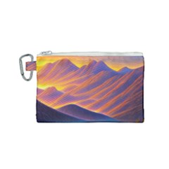 Great Sunset Canvas Cosmetic Bag (small) by GardenOfOphir