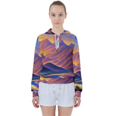 Great Sunset Women s Tie Up Sweat by GardenOfOphir