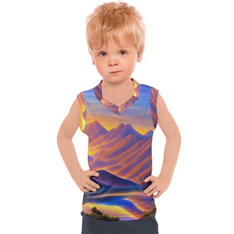 Great Sunset Kids  Sport Tank Top by GardenOfOphir