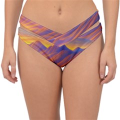 Great Sunset Double Strap Halter Bikini Bottoms by GardenOfOphir