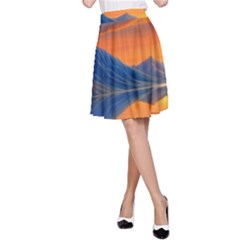 Glorious Sunset A-line Skirt by GardenOfOphir