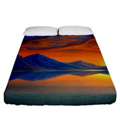 Glorious Sunset Fitted Sheet (california King Size) by GardenOfOphir