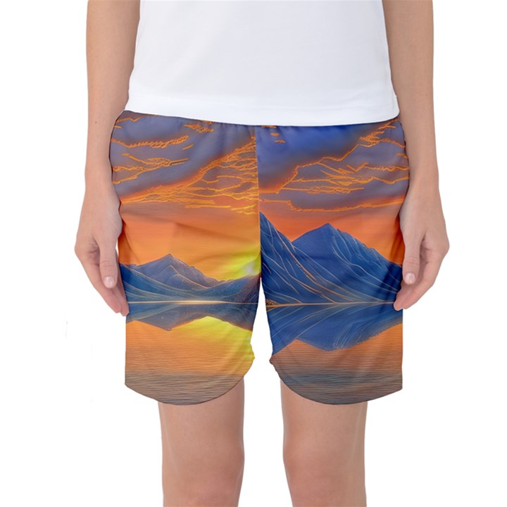 Glorious Sunset Women s Basketball Shorts