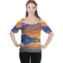 Glorious Sunset Cutout Shoulder Tee View1