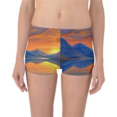 Glorious Sunset Reversible Boyleg Bikini Bottoms by GardenOfOphir