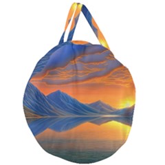 Glorious Sunset Giant Round Zipper Tote