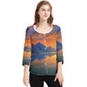 Glorious Sunset Chiffon Quarter Sleeve Blouse View1