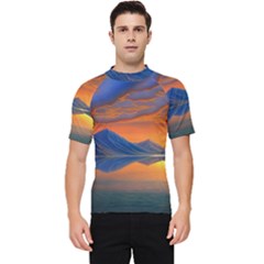 Glorious Sunset Men s Short Sleeve Rash Guard by GardenOfOphir