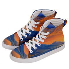 Glorious Sunset Men s Hi-top Skate Sneakers by GardenOfOphir