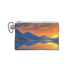 Glorious Sunset Canvas Cosmetic Bag (small) by GardenOfOphir