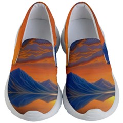 Glorious Sunset Kids Lightweight Slip Ons by GardenOfOphir