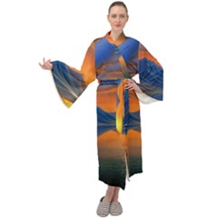 Glorious Sunset Maxi Velvet Kimono by GardenOfOphir