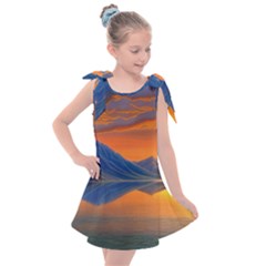 Glorious Sunset Kids  Tie Up Tunic Dress by GardenOfOphir