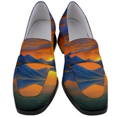 Glorious Sunset Women s Chunky Heel Loafers