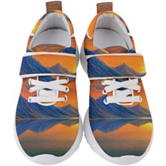 Glorious Sunset Kids  Velcro Strap Shoes by GardenOfOphir