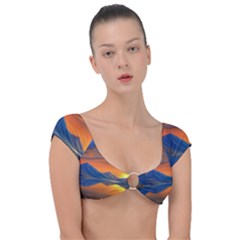 Glorious Sunset Cap Sleeve Ring Bikini Top