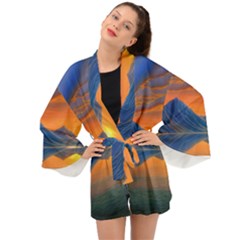 Glorious Sunset Long Sleeve Kimono by GardenOfOphir