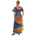 Glorious Sunset Front Wrap High Low Dress View2