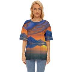 Glorious Sunset Oversized Basic Tee by GardenOfOphir