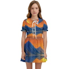 Glorious Sunset Kids  Sweet Collar Dress by GardenOfOphir