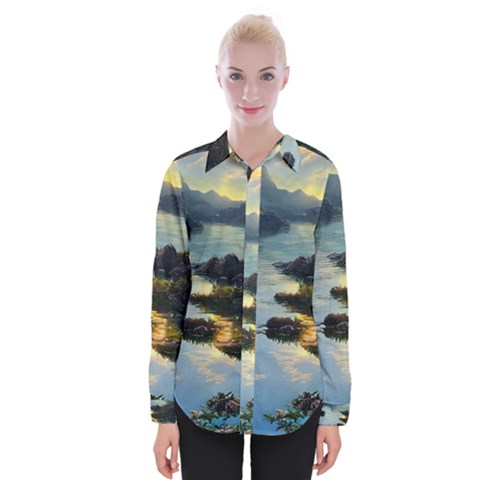 Incredible Sunset Womens Long Sleeve Shirt by GardenOfOphir