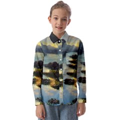 Incredible Sunset Kids  Long Sleeve Shirt by GardenOfOphir