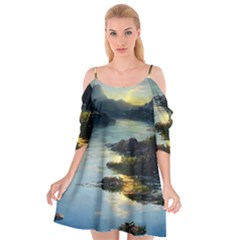 Incredible Sunset Cutout Spaghetti Strap Chiffon Dress by GardenOfOphir