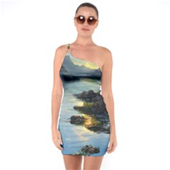 Incredible Sunset One Soulder Bodycon Dress by GardenOfOphir