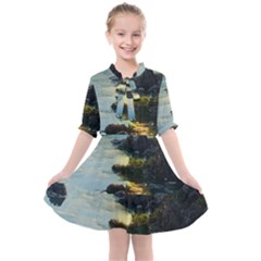 Incredible Sunset Kids  All Frills Chiffon Dress by GardenOfOphir