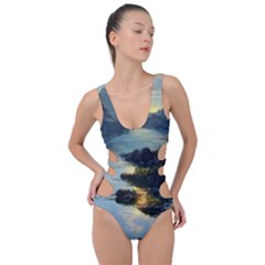 Incredible Sunset Side Cut Out Swimsuit by GardenOfOphir