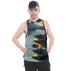 Incredible Sunset Men s Sleeveless Hoodie by GardenOfOphir