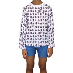 Happy Hound Funny Cute Gog Pattern Kids  Long Sleeve Swimwear by dflcprintsclothing