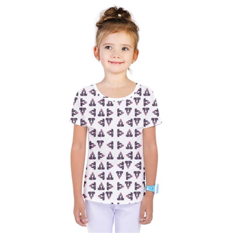 Happy Hound Funny Cute Gog Pattern Kids  One Piece Tee by dflcprintsclothing