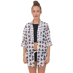 Happy Hound Funny Cute Gog Pattern Open Front Chiffon Kimono by dflcprintsclothing