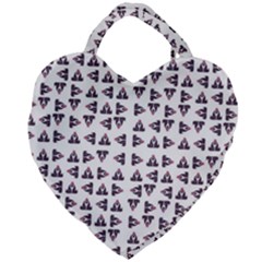 Happy Hound Funny Cute Gog Pattern Giant Heart Shaped Tote by dflcprintsclothing