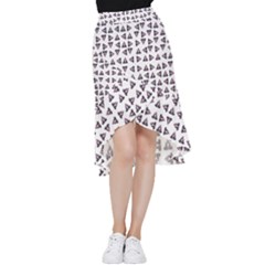 Happy Hound Funny Cute Gog Pattern Frill Hi Low Chiffon Skirt by dflcprintsclothing